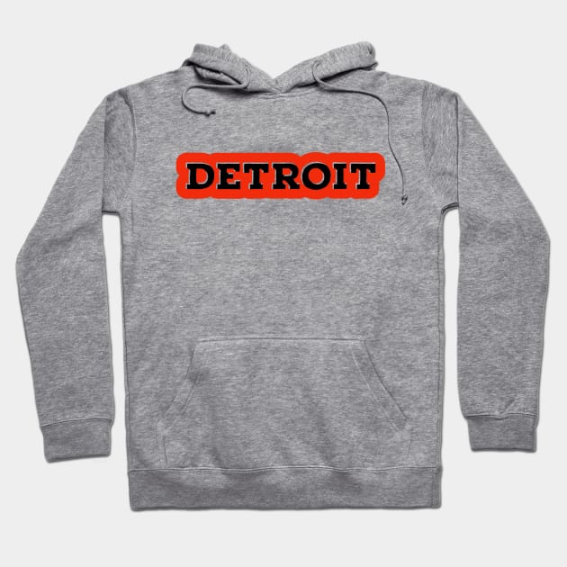 Detroit Red Hoodie by CoolMomBiz